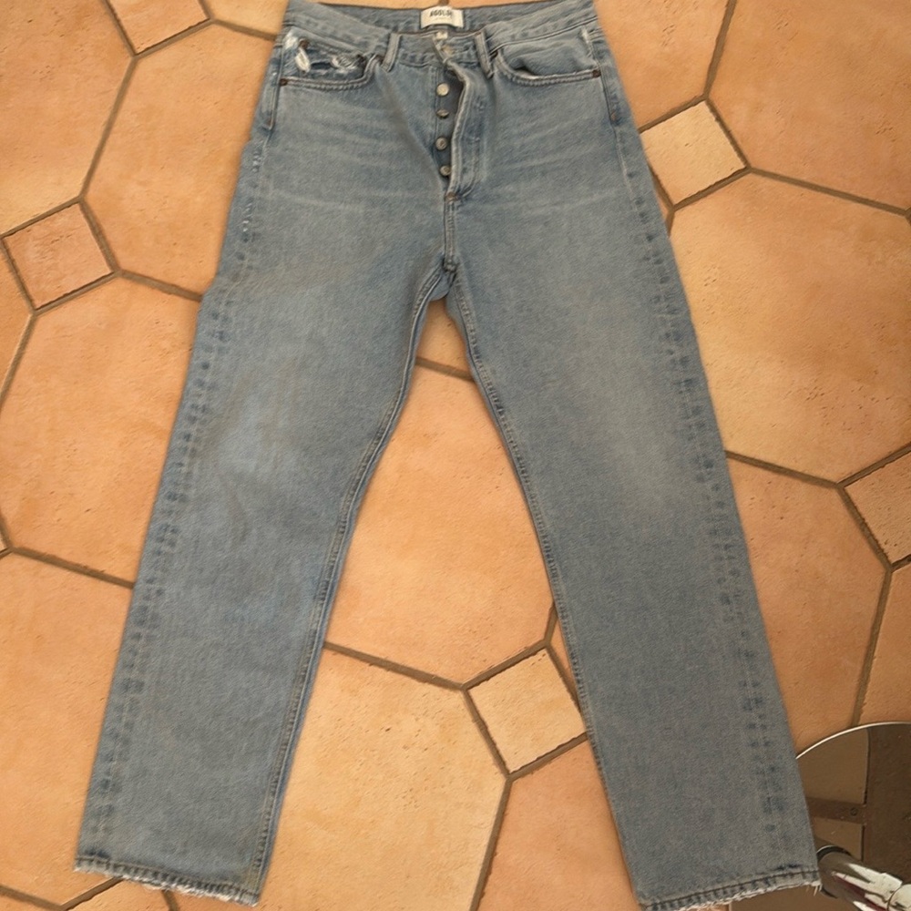 Blue High-Waisted Jeans